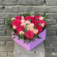 Цветочная композиция из Розы в коробке в Боринском