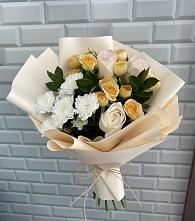 Букет цветов из:  Розы и Хризантемы в Боринском