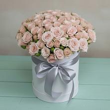 Цветочная композиция из Розы в шляпной коробке #REPLACE_PRED# Боринском