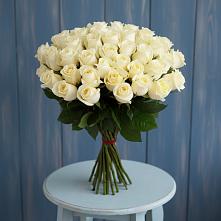 Букет 51 Белая роза Эдлесс Лав в Боринском