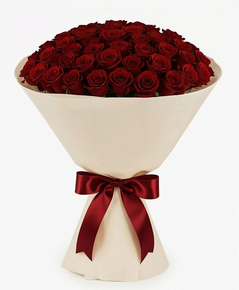 Букет 101 Бордовая роза Блэк Бакарра в Боринском