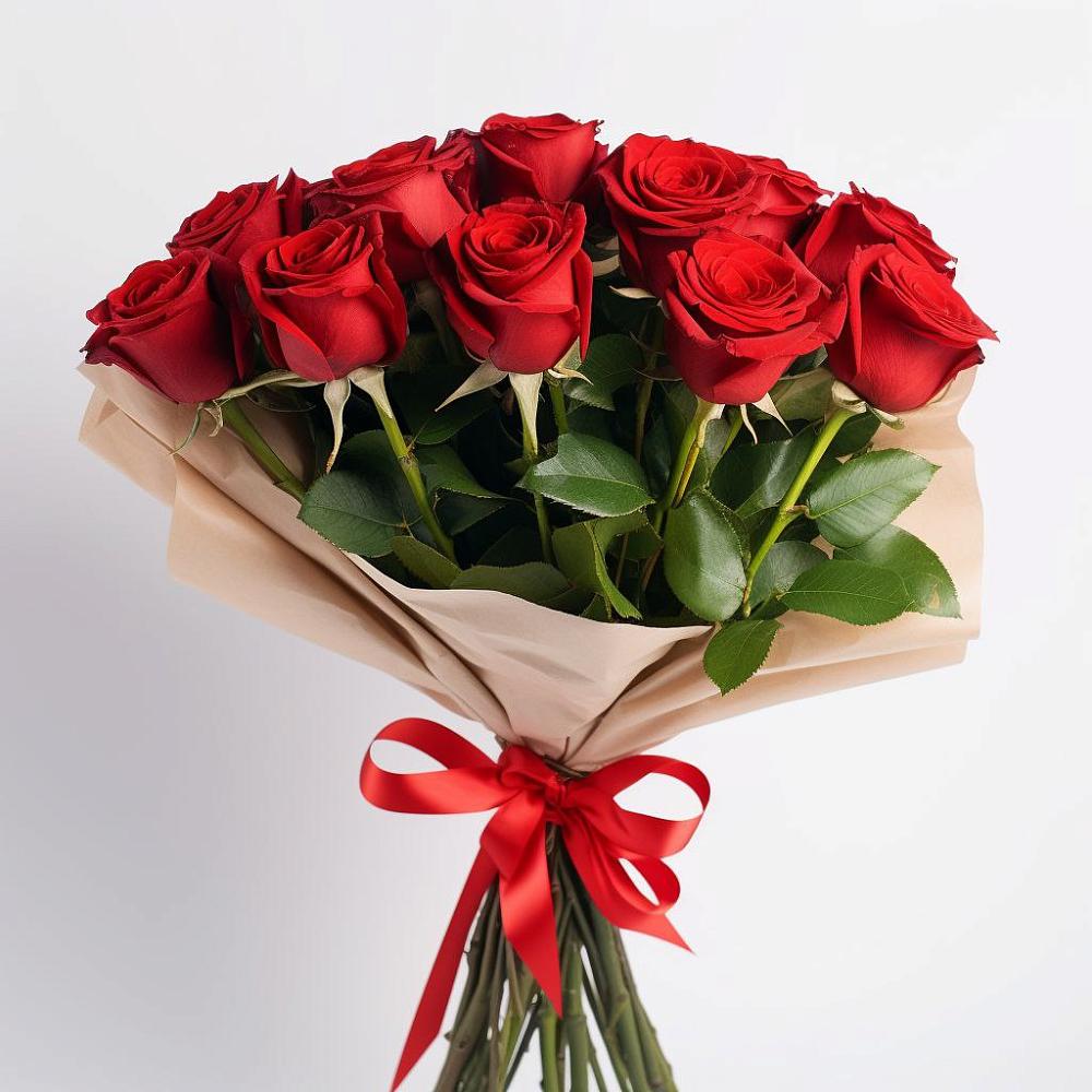 Букет 11 Красных роз Эдлесс Лав в Боринском