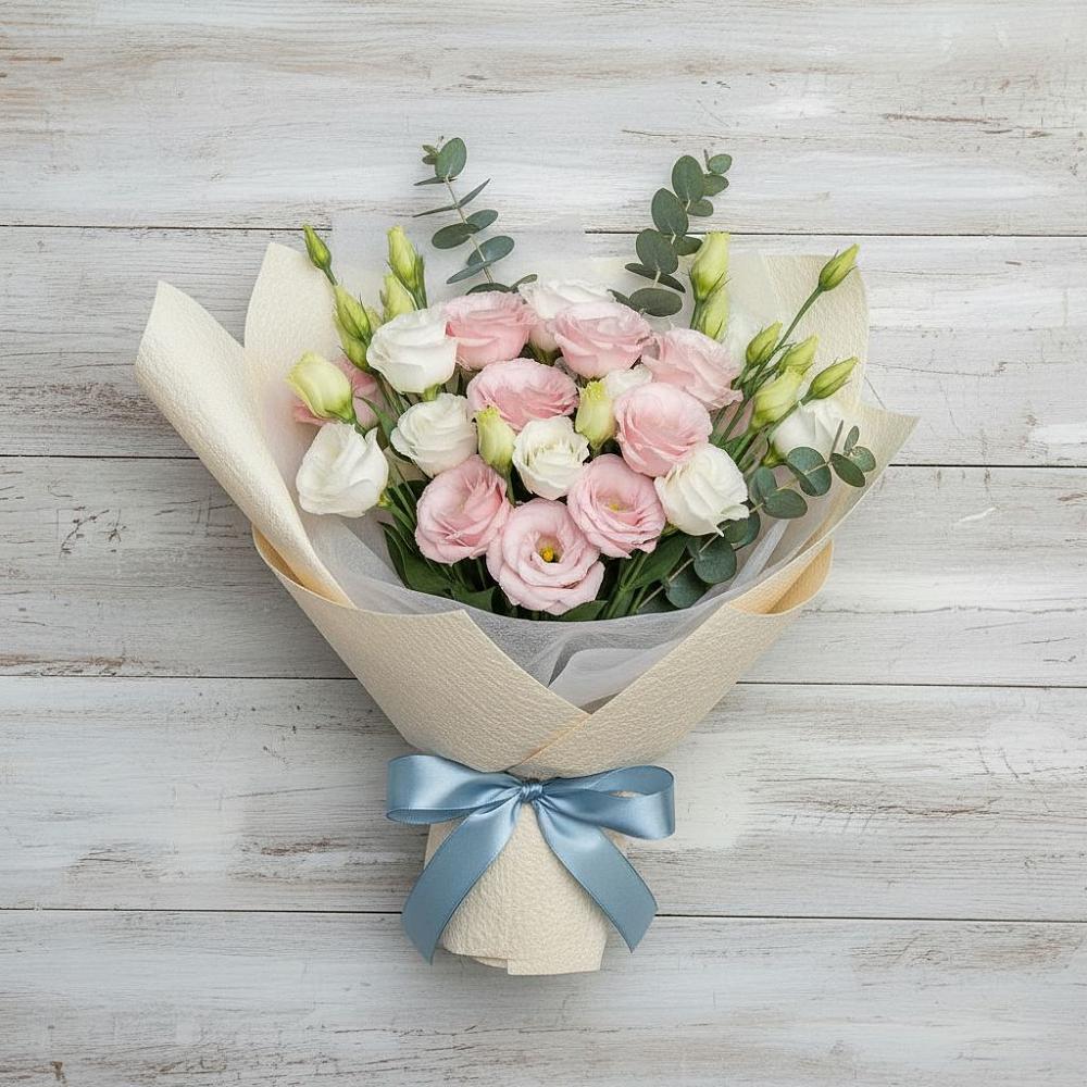 Букет цветов из: Лизиантусы в Боринском